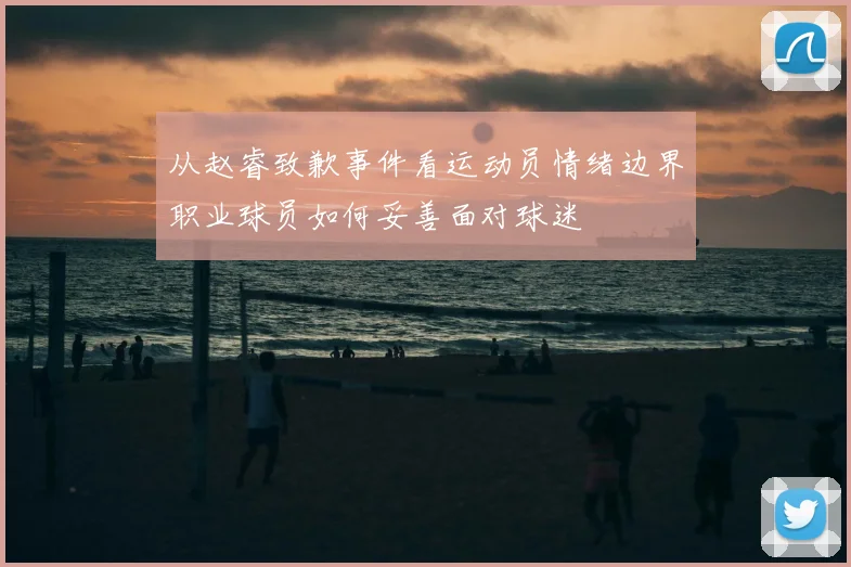 从赵睿致歉事件看运动员情绪边界职业球员如何妥善面对球迷